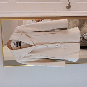 Cream Ivory luxury wool coat